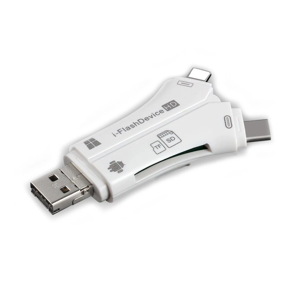 Все в 1 i флэш-накопитель Micro usb type C устройство для чтения карт SD TF OTG адаптер для iPhone XS MAX XR 5 6 7 8 x для Macbook Android Phone