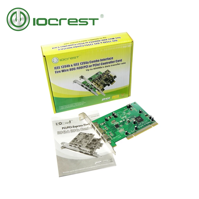 IOCREST Ti8280 чипсет ieee 3-портовый 1394b Firewire 800 PCI карта | Компьютеры и офис