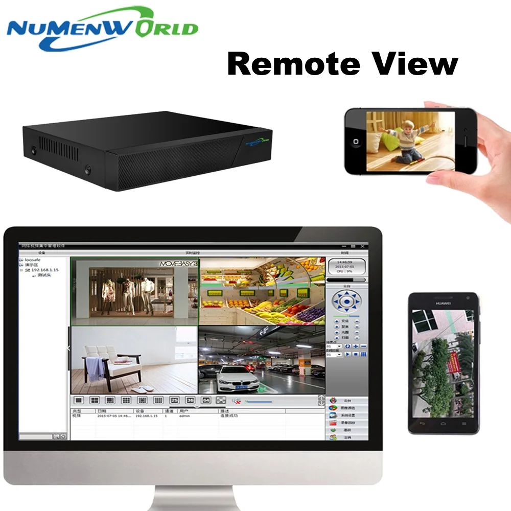 Новые оригинальные Full HD 4CH 1080 P NVR видеонаблюдения ONVIF H.264 HDMI сети видео