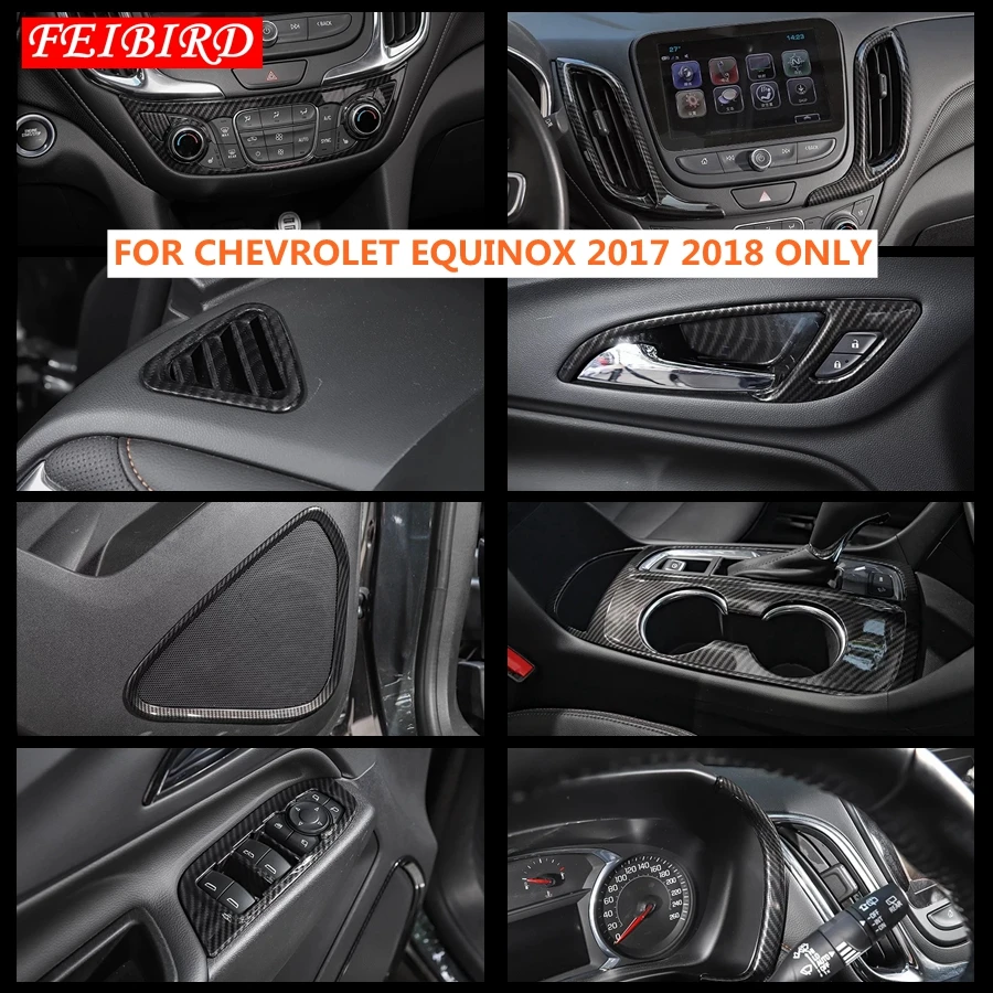 Молдинги для салона автомобиля из углеродного волокна Chevrolet Equinox 2017 2018 ABS