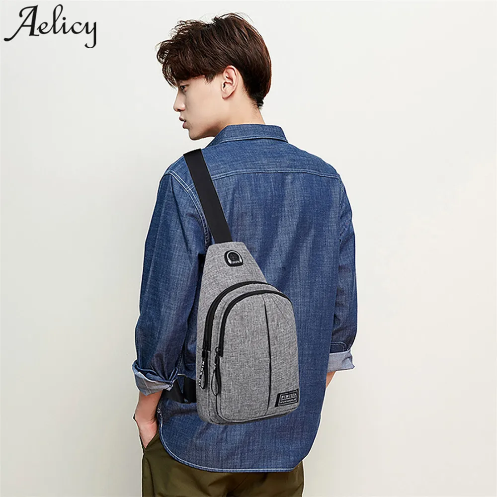 Рюкзак Aelicy из ткани Оксфорд для мужчин и женщин модный ранец на молнии поездок