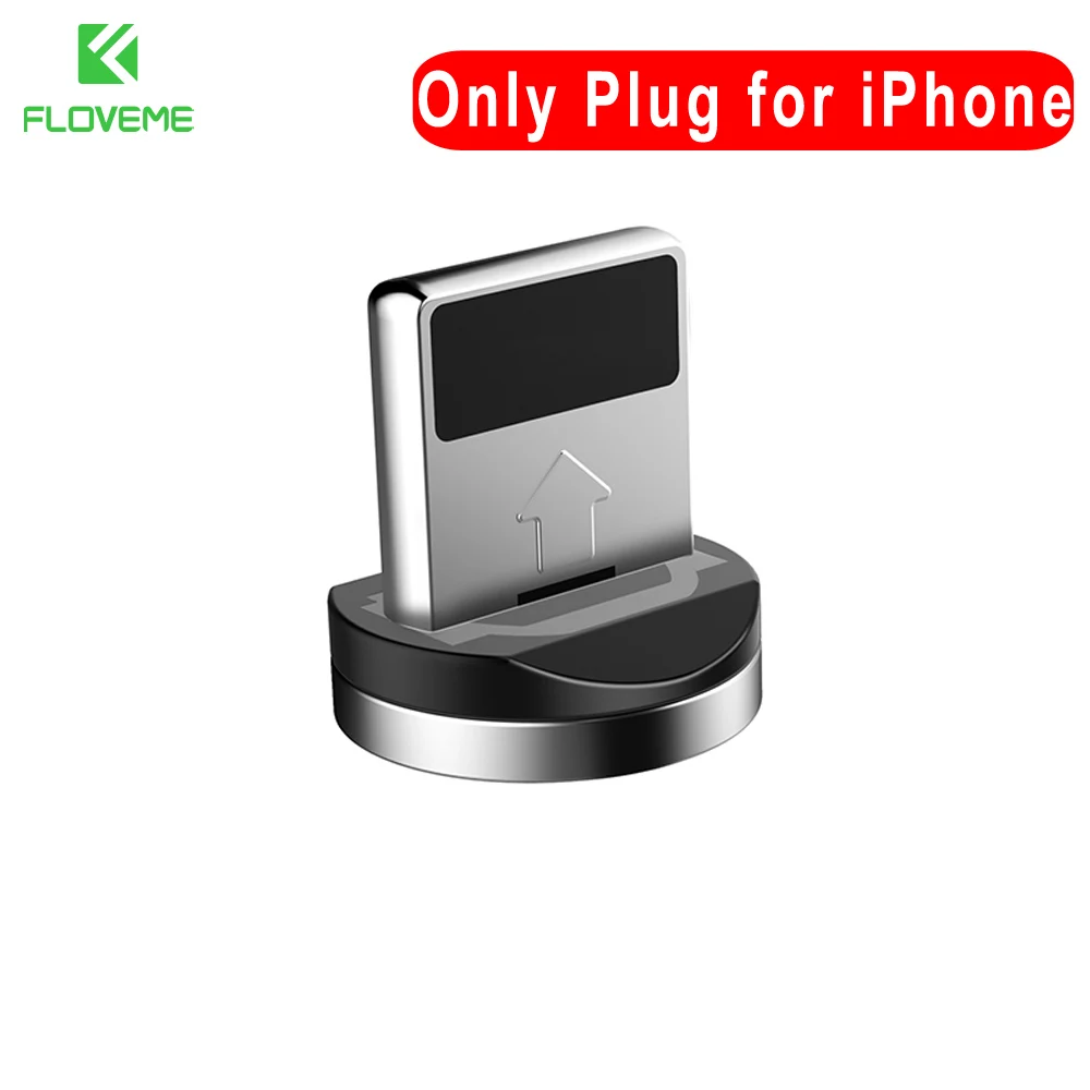 Plug for iPhone FLOVEME 1 м/2 м светодиодный магнитный кабель, Micro USB кабель type C Магнитный зарядный кабель 2A Плетеный телефонный кабель для iPhone Xr Xs X samsung usb c - Цвет: Plug for iPhone