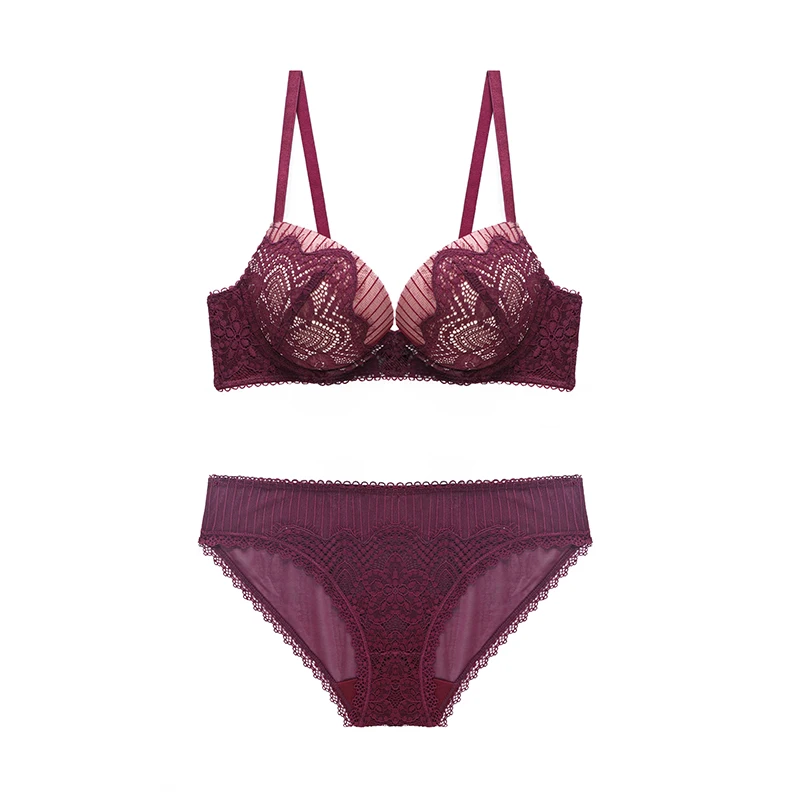 Plus Size C D Cup Ultrathin Underwear Set Sexy Bra Women Transparent Sets Lace Embroidery Lingerie Gray Brassiere 12334 | Женская одежда