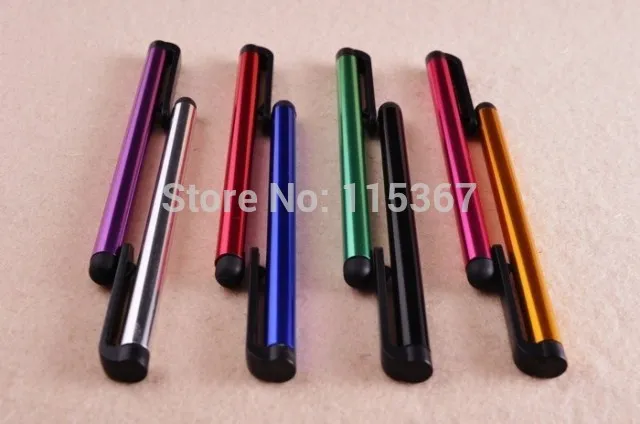 

100pcs/lot Aluminum Alloy Universal Capacitive Stylus Touch Pen for iPhone iPad Tablet PC capacitance pen Cellphone 10cm DP0004
