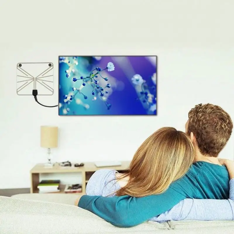 Новый ТВ плоский HD цифровой крытый усиленный антенна с усилителем 65 милях ряд |
