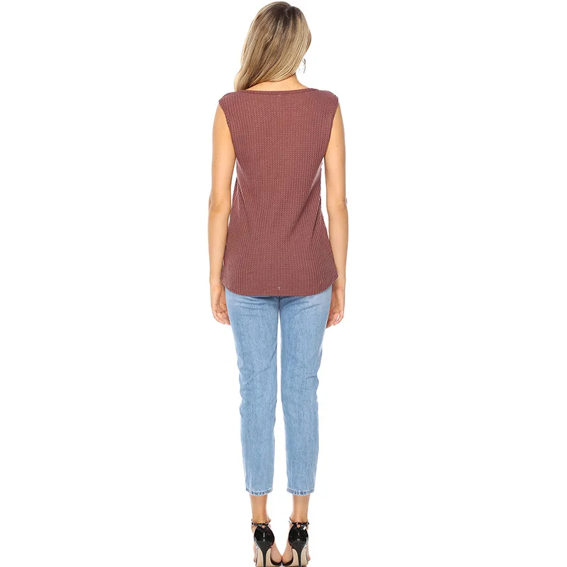 Женская летняя сексуальная майка с v образным вырезом Повседневная свободная