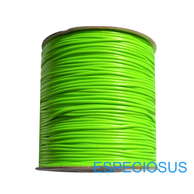 light green 10 м нейлоновый шнур, пряжа веревки, шнур макраме, браслет, плетеная веревка, сделай сам, ожерелье, бисероплетение, Вощеная Веревка, нить 20 цветов - Цвет: light green