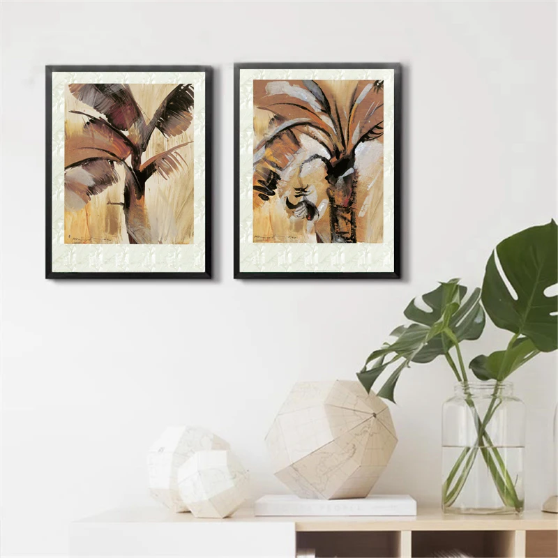 

Настенный плакат с принтом пальмы, винтажные фотообои на холсте, домашнее Тропическое украшение, Пальма