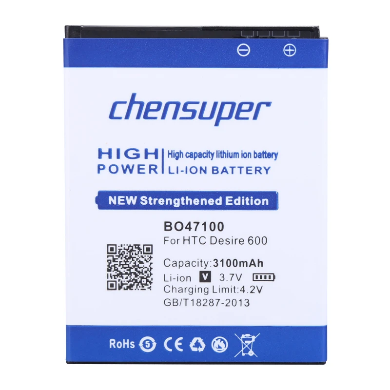 Новый литий-ионный аккумулятор для телефона 3100 мАч BO47100 HTC Desire 600 609d 606w 608t 500 T528