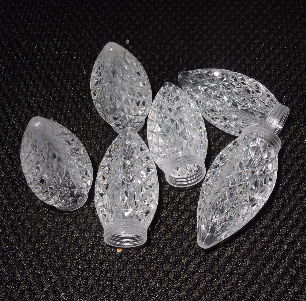 

crystal faceted White C9 cover for bullet type 12mm pixel nodes