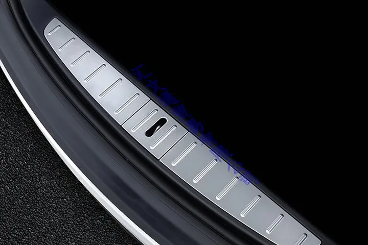 Автомобильные аксессуары для Tesla Model X 2016-2021 задняя панель из нержавеющей стали