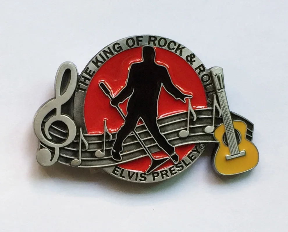Элвис король Rock & roll музыка пряжки ремня sw by469 подходит для 4 см Wideth пояс с
