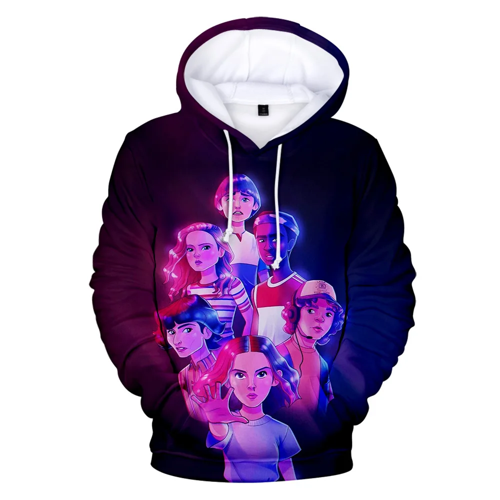 Популярные мужские толстовки Stranger Things 3 свитшоты для мальчиков и девочек Harajuku