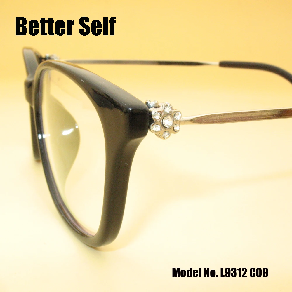 Полная оправа очки лучше себя L9312 шт Цветок Украшают тонкие дужки прямоугольные