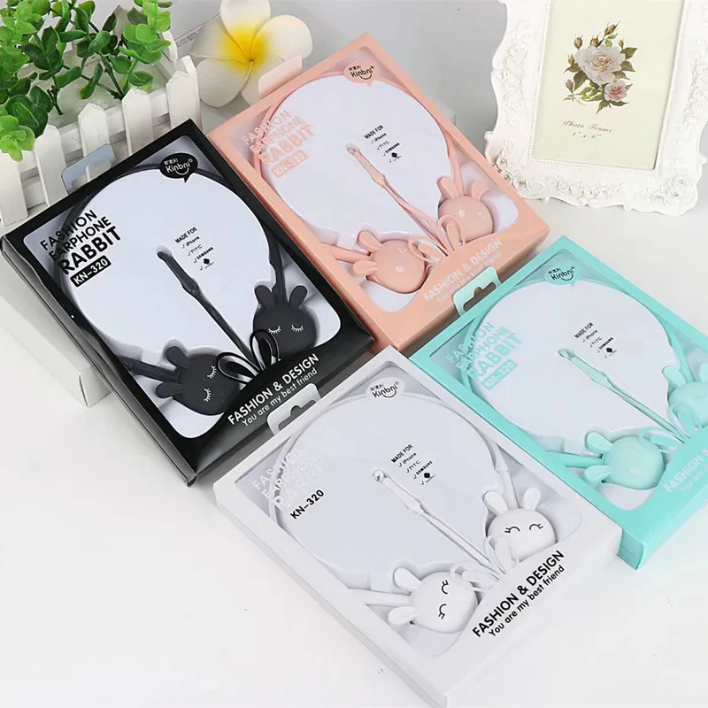 CHICLITS наушники 3 5 мм Прекрасный мультфильм кролик карамельный цвет стерео