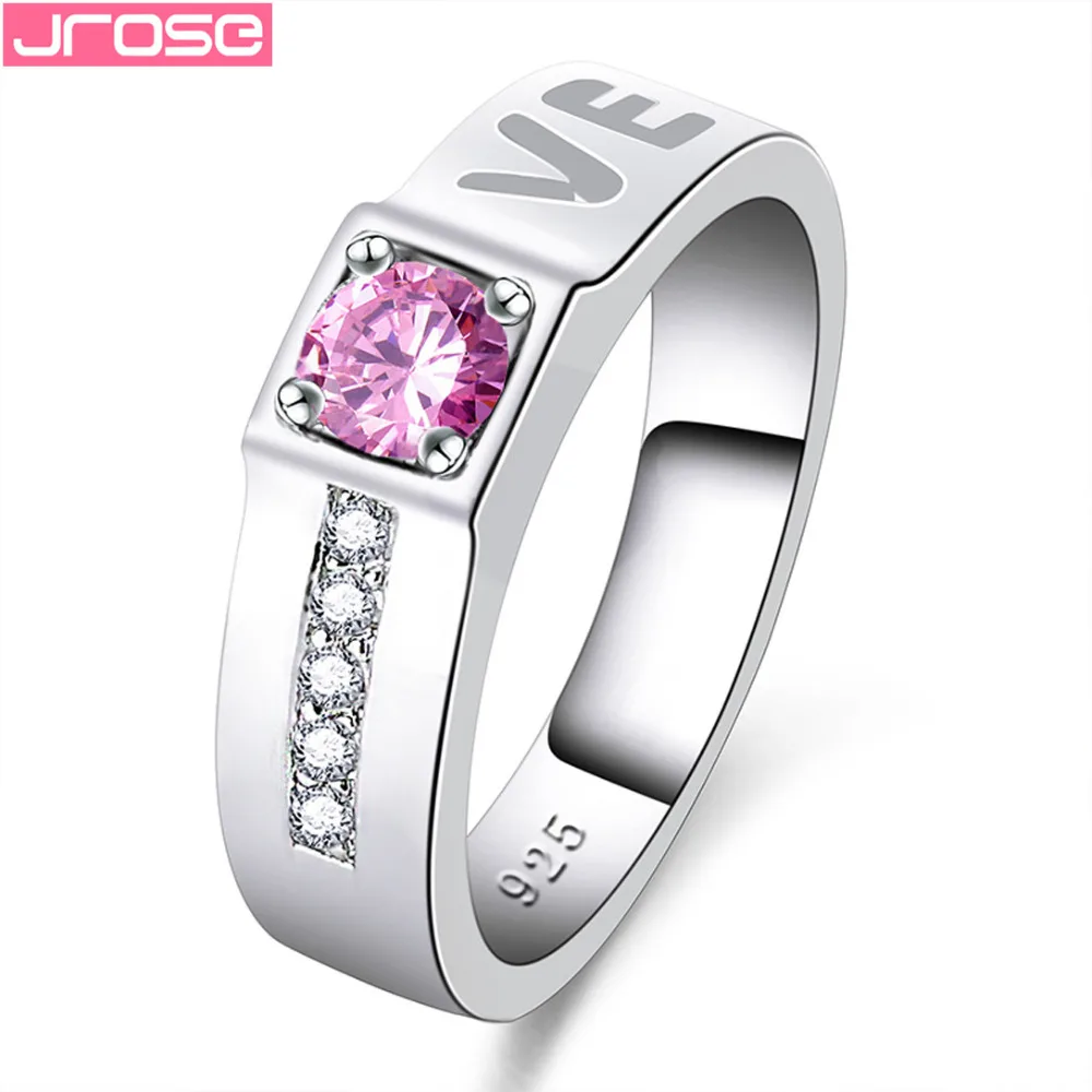 Оптовая продажа ювелирные изделия JROSE с надписью LOVE розовое кольцо из циркония