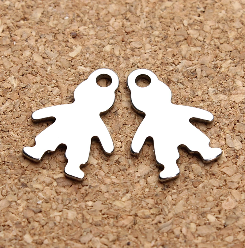 Подвеска для мальчиков и девочек из нержавеющей стали 316L серебристого цвета 100