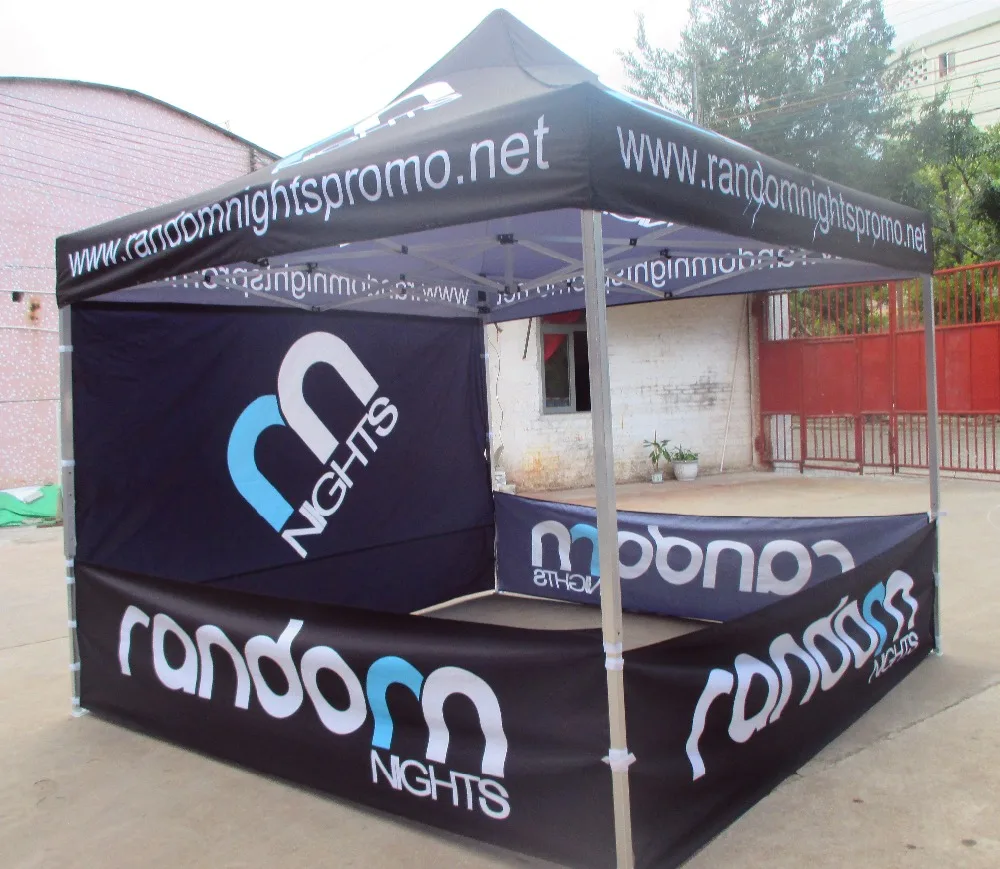 

Алюминиевая складная палатка 3x3 м, всплывающая беседка, для рекламы и продвижения, с 3 половинными стенками