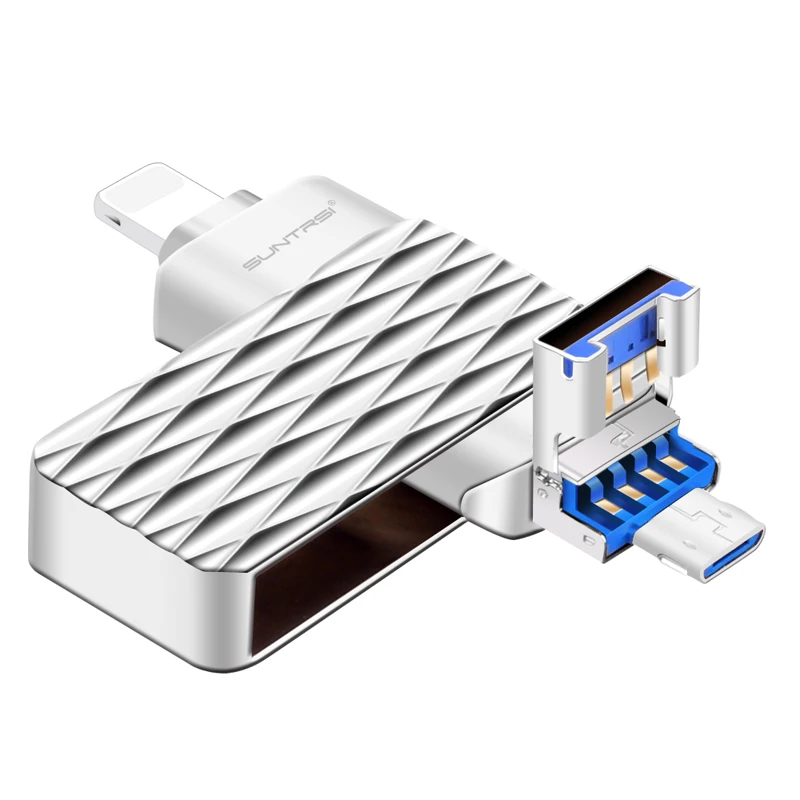 Suntrsi USB 2 0 Flash Drive 16 ГБ 32 OTG Металл флешки для iPhone/iPad/Android смартфон Высокое скорость 64