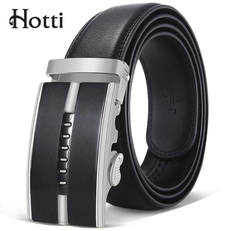 Мужской ремень из натуральной кожи с автоматической пряжкой | Аксессуары для