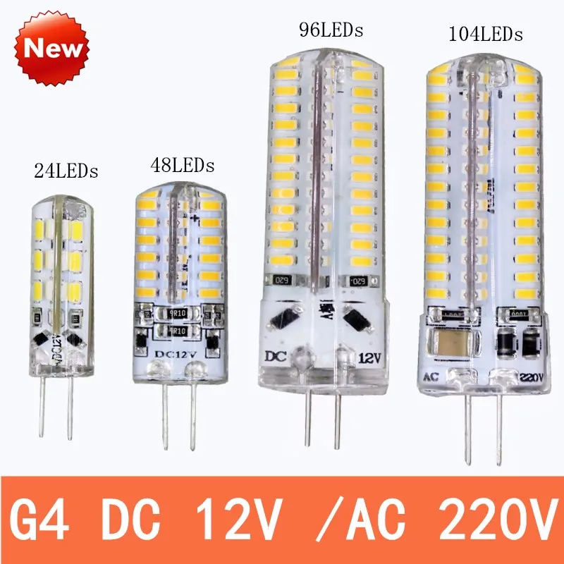 Горячие G4 светодио дный лампа DC12V 24 48 96 104 вместо 20 Вт 30 галогенная 360 градусов