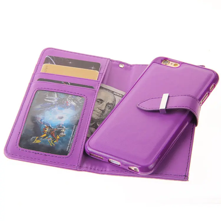 XINGDUO Магнитный кожаный кошелек на молнии съемный клатч Чехол для карт iPhone7 6 6S Plus |