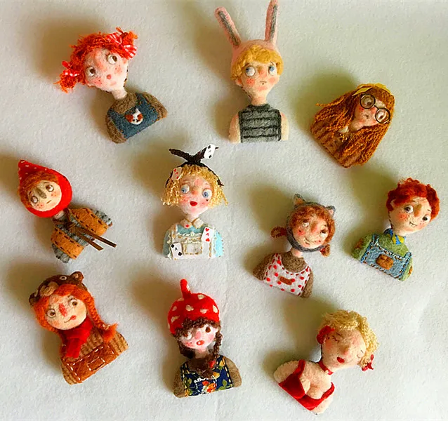 Оригинальная ручная работа деревянная войлочная глиняная брошь DIY подарок на