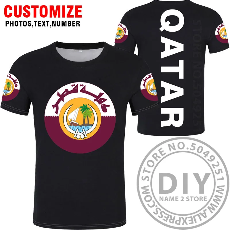 Style 7 STATE OF QATAR футболка diy изготовление под заказ имя номер qat футболка Национальный флаг qa арабский Страна Печать фото текст одежда - Цвет: Style 7