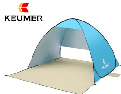 blue KEUMER Автоматическая Пляжная палатка для кемпинга 2 Человек Палатка Автоматический Мгновенный Всплывающий Открытый Анти УФ брезентовые палатки открытый солнцезащитный навес - Цвет: blue