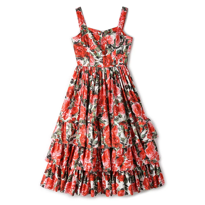 Женское бальное платье с цветочным принтом на весну и лето 2017 сексуальное