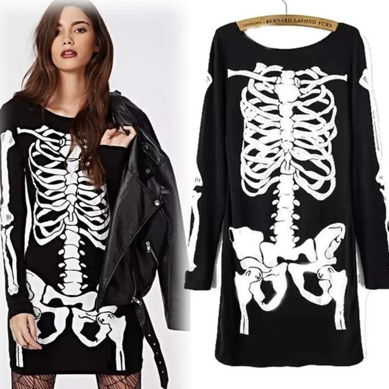 Хит женские костюмы на Хэллоуин для взрослых круглый вырез длинный рукав