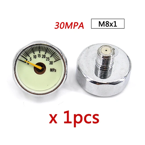M8s30mpa x 1pcs PCP Пейнтбол Airforce Подводное НПС клапан регулятора насос M8x1 M10x1 1/8NPT 1/8BSPP мини Давление манометр 20 Вт, 30 Вт, 40MPA 1 дюйм - Цвет: M8s30mpa x 1pcs