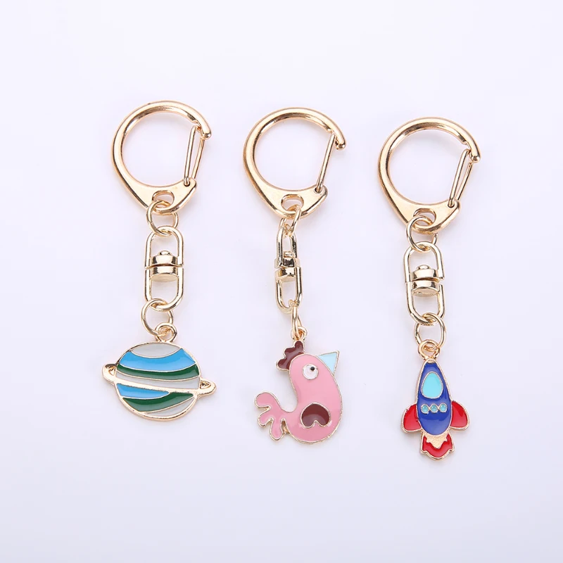Flyingлес милый мультфильм мини свинья и кошка астронавт брелок для автомобиля