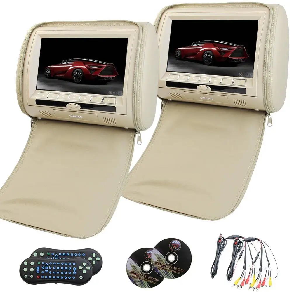 Подголовник автомобиля мониторы 2 шт. TFT ЖК дисплей Экран автомобильным бортовым