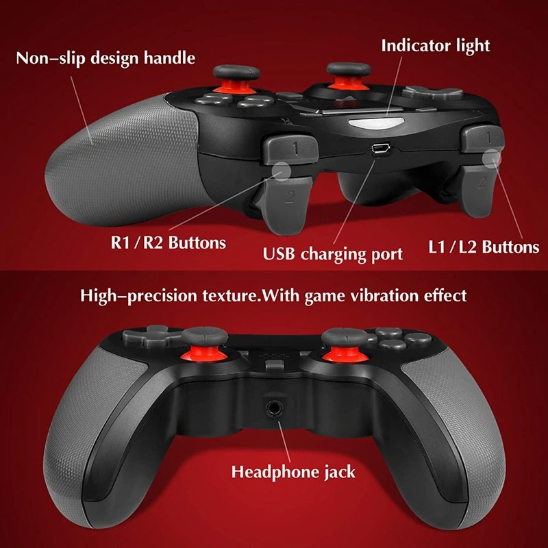 Беспроводной Bluetooth контроллер геймпад для sony Ps4 с двойной вибрацией и пусковыми кнопками для Playstation 4 и компьютера Acce