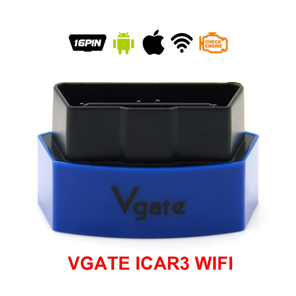 ICAR3 WIFI BLUE A++ качество Vgate iCar3 ELM327 Bluetooth/wifi интерфейс для IOS/Android Vgate Icar 3 wifi ELM 327 OBD2 автомобильный диагностический сканер - Цвет: ICAR3 WIFI BLUE