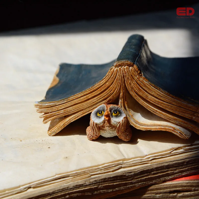 Миниатюрная сказочная фигурка животного из смолы для украшения сада|owl collectibles|owl