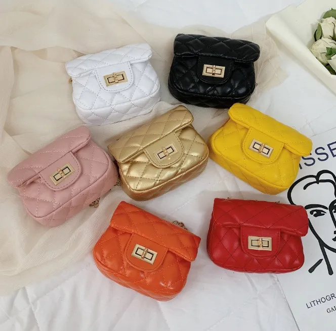 Корейская модная детская сумка через плечо с цепочкой для маленьких девочек