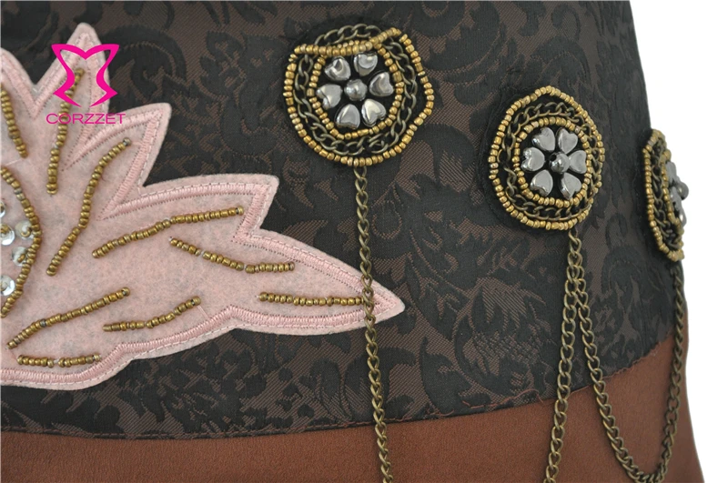 Винтажная женская одежда Готическая стимпанк с бусинами и цепочками низкой