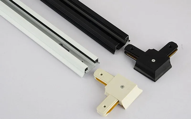 Современный черный белый 2 провода рельсы прямые L T X поперечный коннектор для