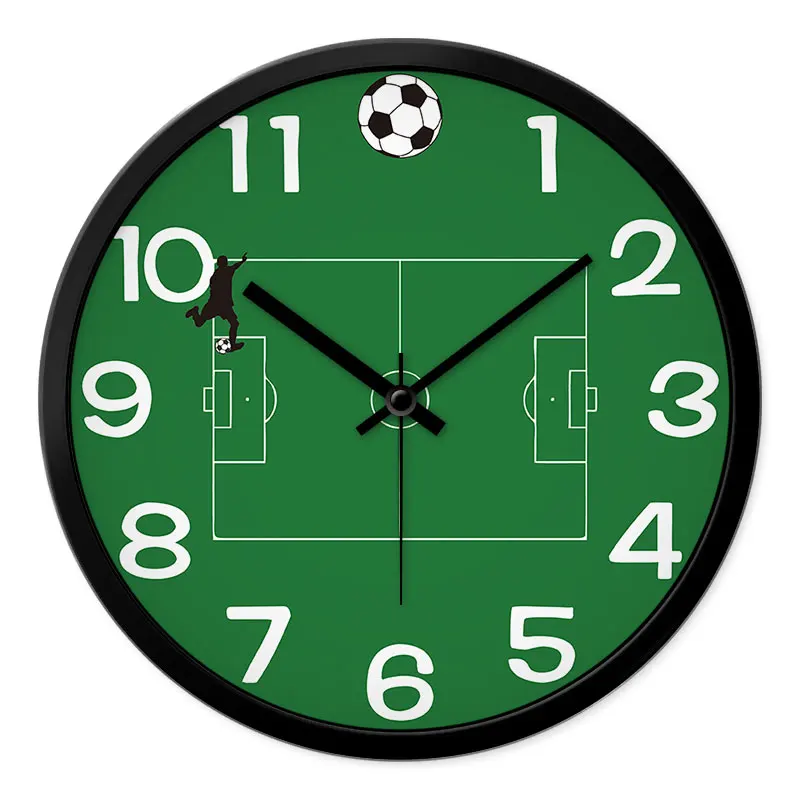 

Cartoon football field European clock wall clock living room personality creative modern fashion clock