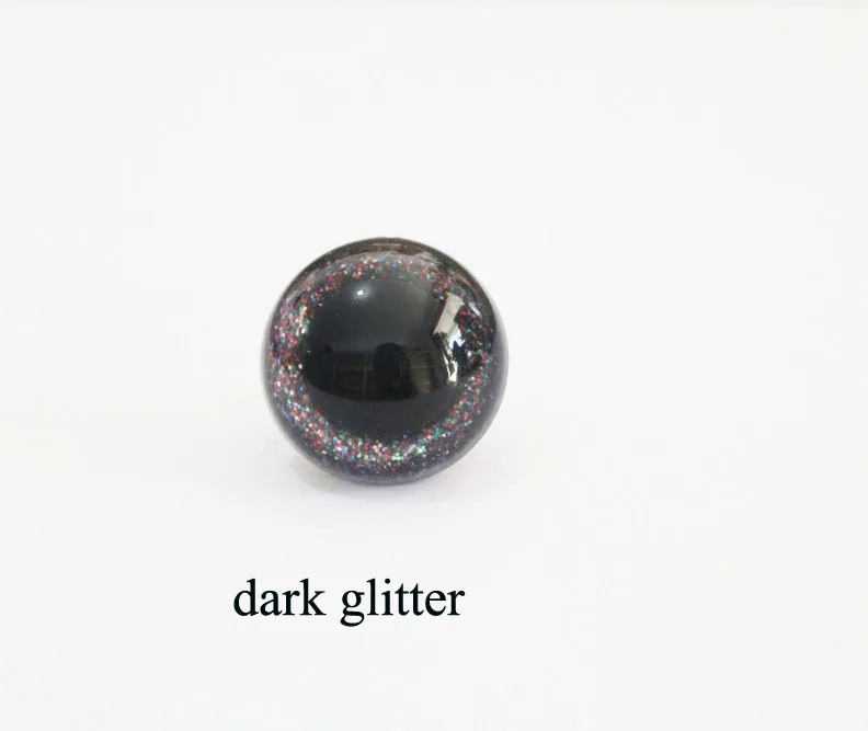 dark glitter 100 шт 13 мм-24 мм круглые пластиковые безопасные прозрачные для игрушек глаза+ блестящие нетканые материалы+ твердая шайба для плюшевой куклы-размер и цвет option-N8 - Цвет: dark glitter
