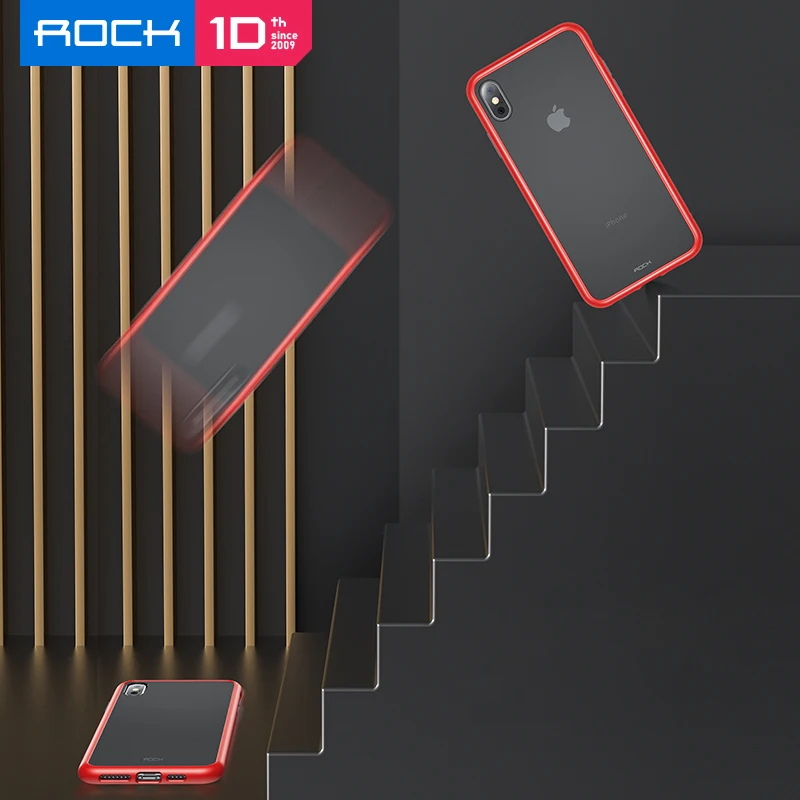Противоударный матовый чехол ROCK для iPhone XS Max из ТПУ+ поликарбоната, защитный чехол для iPhone XS X, чехол, чехол, адсорбционный чехол