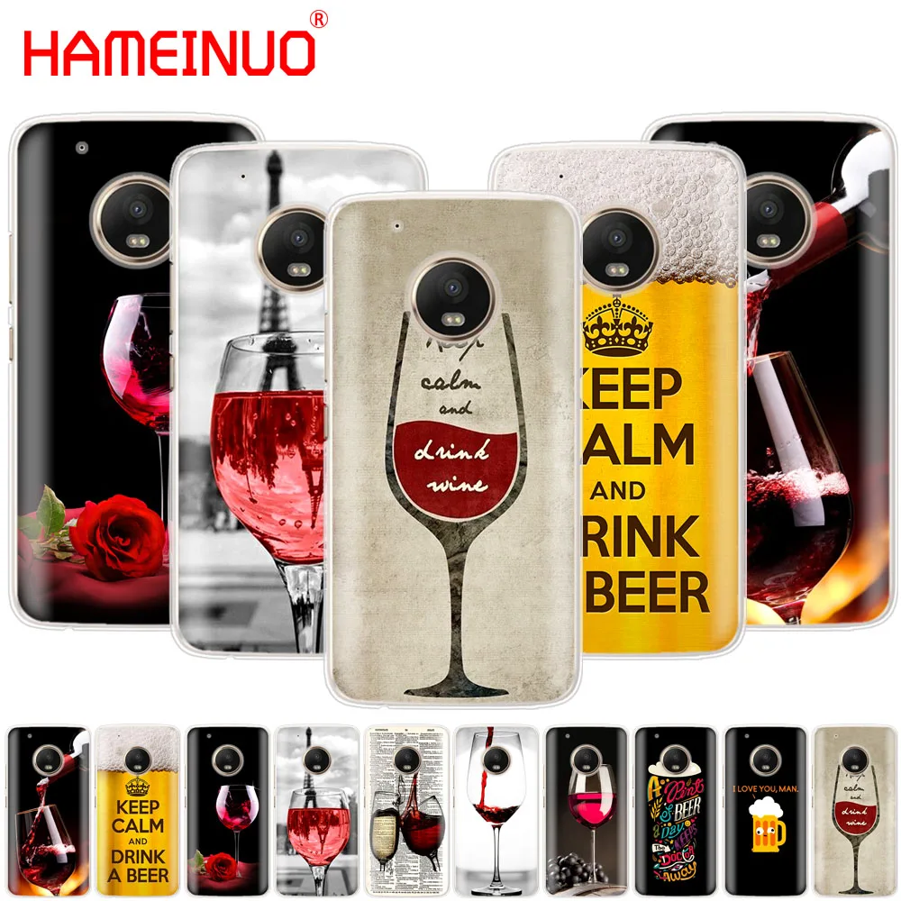 HAMEINUO чехол для телефона с рисунком keep calm and drink a bear wine Motorola Moto X4 C G6 G5 G5S G4 Z2 Z3 PLAY