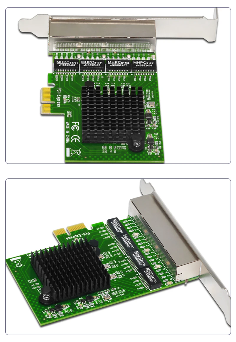Сетевые карты 4 Порты и разъёмы Gigabit Ethernet 10/100/1000M PCI-E PCI Express 4x Gigabit Ethernet сетевой карты адаптер для настольных компьютеров