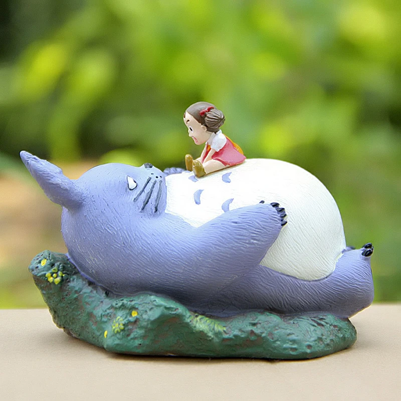 Studio Ghibli Мой сосед Тоторо Фигурки DIY спальный Mei/может смолы фигурку Коллекция