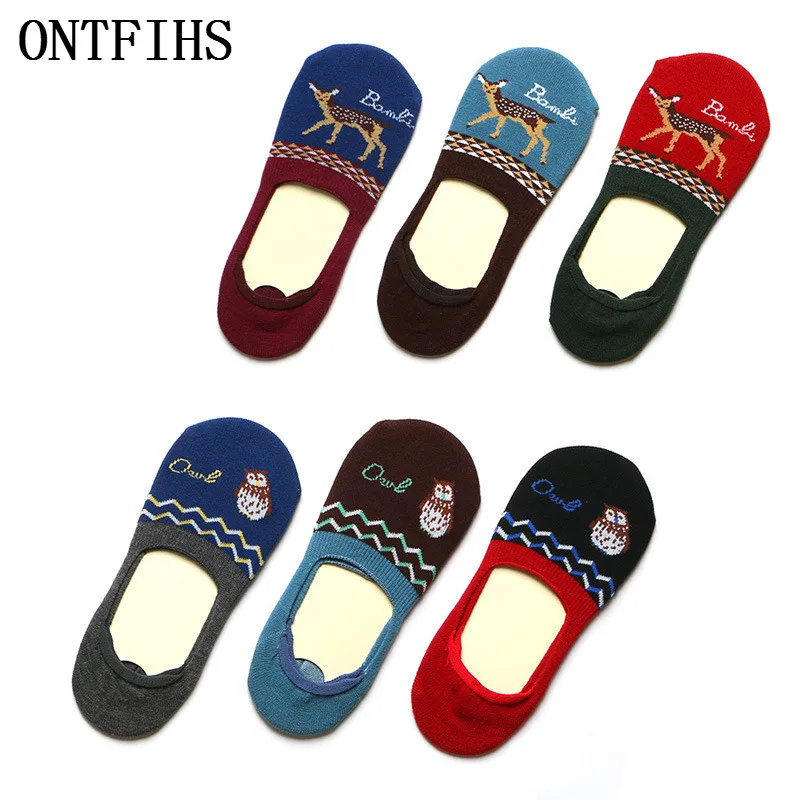 6 пар летние хлопковые носки милый мультфильм животных головы женские