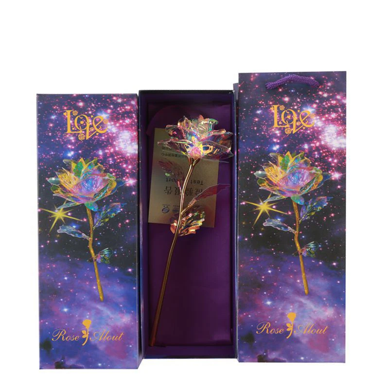 Hot Drop Shipping 24K Foil Plated Rose Gold Lasts Forever Love Valentine's Day Mother's Gifts Wedding Party Decoration | Дом и сад