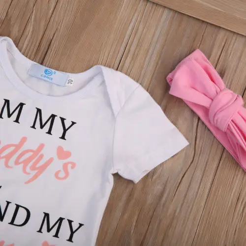 Повязка на голову для маленьких девочек комбинезон с цветочным рисунком штаны