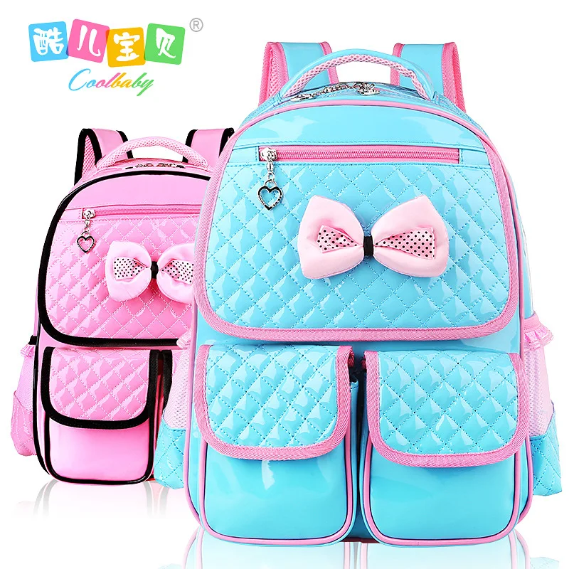 Очаровательные в руках! 2018 популярные детские школьные ранцы кожаные стиле узла